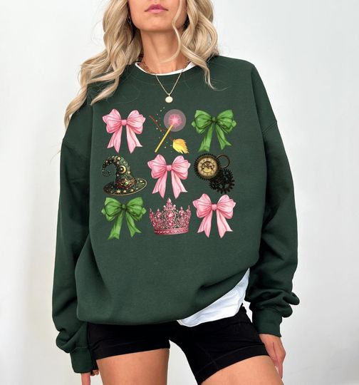 Witch Pink and Green Sweatshirt, Changed For Good Sweatshirt