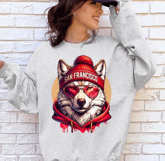 Discover San Francisco Football Varsity Sweatshirt and Hoodie, Comfort Colors San Francisco Football Shirt, San Francisco Football Game Day Sweater