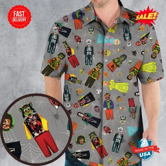 Discover 70s Costumes Monster Masks Hawaiian Shirt