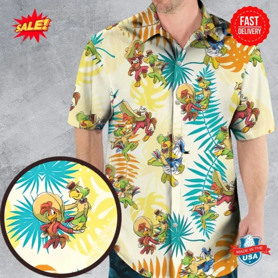 Tropical The Three Caballeros Hawaiian Shirt