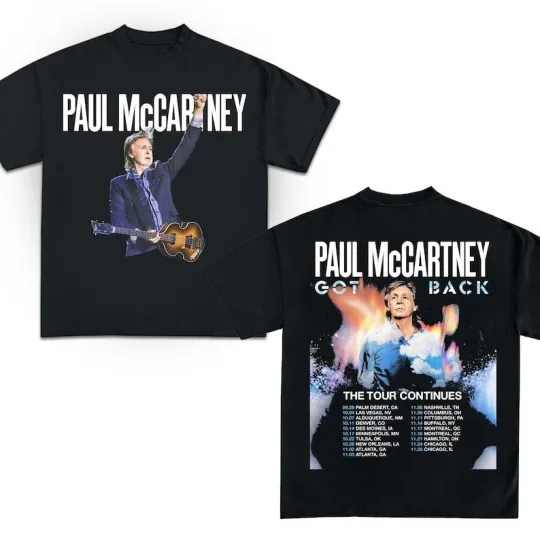 Discover P McCartney Tour T-Shirt The Beatles Vintage Poster Unisex Women's Tee