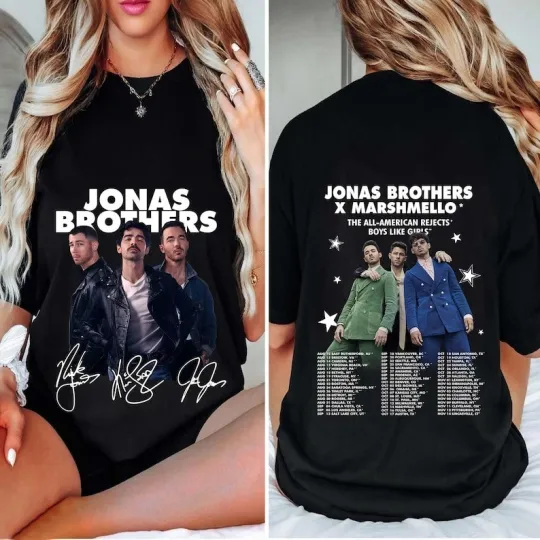 Jonas Brothers Tour 2025 Unisex Double Sided T-Shirt