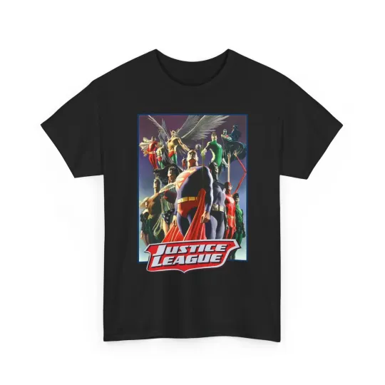Justice League T-Shirt - Alex Ross Art - Superman, Wonder Woman, Hawkman, Flash