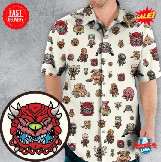 Discover Dooom Chibi Characters Hawaiian Shirt