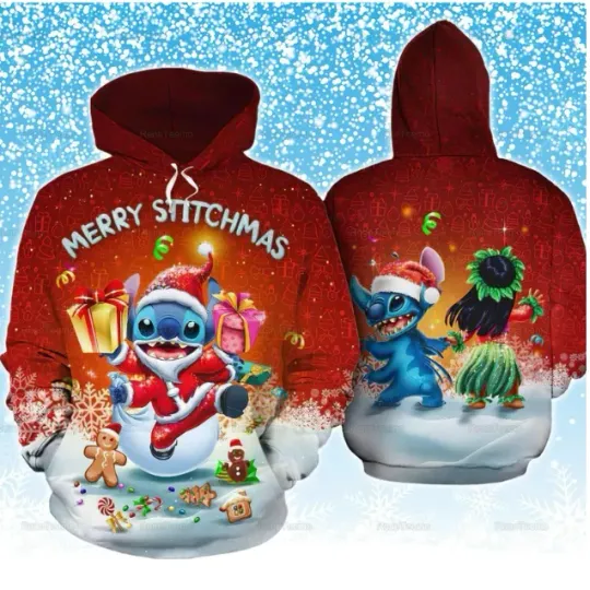Discover Disney Stitch 3D Hoodie Halloween Christmas Gift Overprint