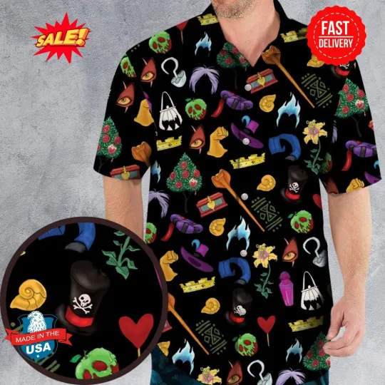 Discover Villain Icons Hawaiian Shirt