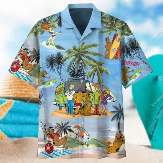 Discover Scooby Doo cartoon Hawaiian Shirt For Men And Women, Summer Beach Hawaiian Shirt