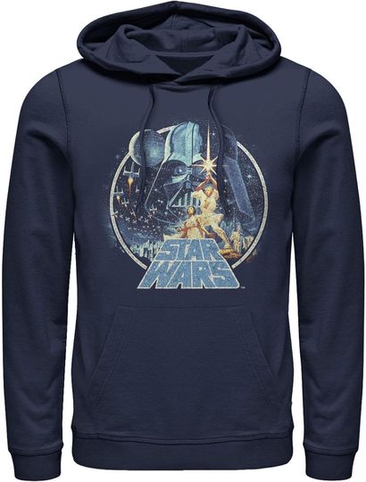 Discover Men's Star Wars Classic Scene Circle Pull Over Hoodie