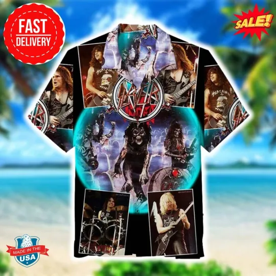 Discover Slayer Rock Music Band Thrash Metal Gift For Fan 2025 Hawaiian Shirt