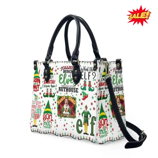 Discover Elf Christmas Leather Bag, Elf Lover Handbag