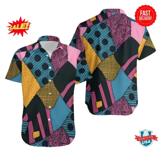 Discover Halloween Sally Patches Hawaiian Shirt, Costume Cosplay Cartoon Hawaiian