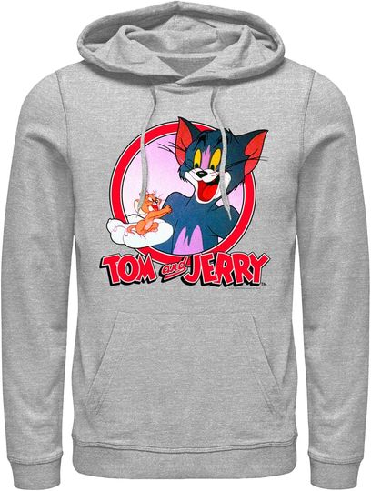 Men's Tom and Jerry Best Friends Laughing Pull Over Hoodie