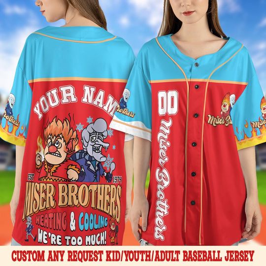 Discover Miser Brothers Baseball Jersey  Heat and Snow Brothers Christmas Costume UN3405
