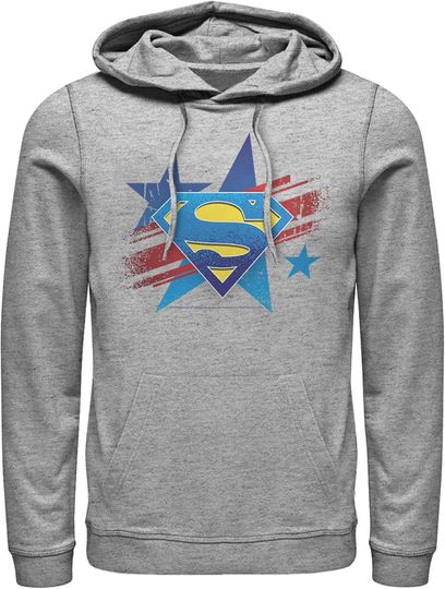 Discover Fifth Sun Men's Superman Logo Patriotic Pull Over Hoodie