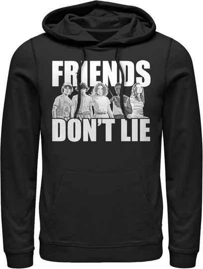 Fifth Sun Men's Stranger Things Friends Don't Lie Character Pose Pull Over Hoodie