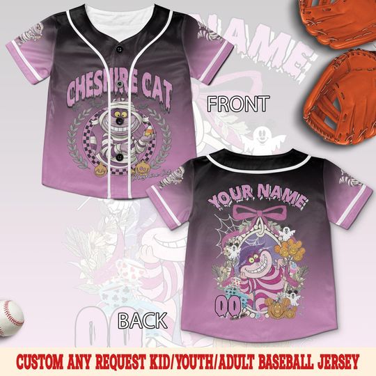 Discover Disney Personalized Alice In The Wonderland Baseball Jersey, Princess Alice And Cheshire Cat Baseball Jersey, Alice Baseball Shirt SL1U17