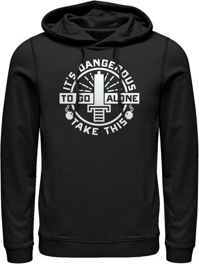 Fifth Sun Men's Nintendo Legend of Zelda Dangerous Take This Pull Over Hoodie