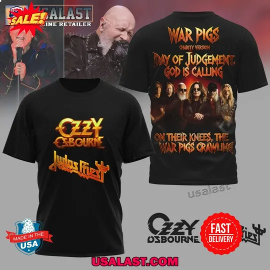 Discover Ozy Osbourne x Judas Priest War Pigs 3D T-Shirt