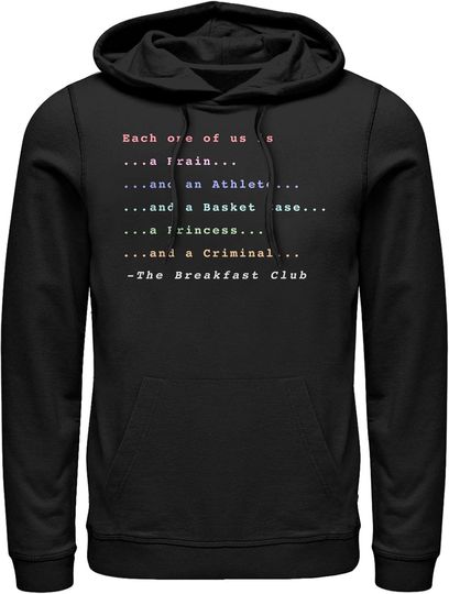 Discover Fifth Sun Men's The Breakfast Club Each ones of us Stereotype Pull Over Hoodie