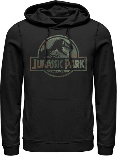 Fifth Sun Jurassic Park Camo Logo Mens Pullover Hoodie