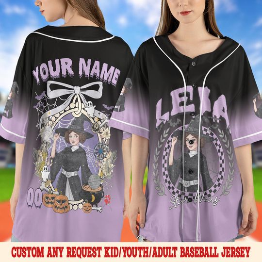 Discover Personalized Disney Star War Characters Halloween Baseball Jersey, Custom Youth Adult Disney Baseball Jersey, Disney Trip Matching SL1U14