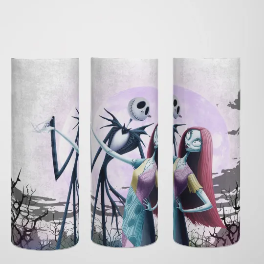 Nightmare Before Christmas Tumbler Halloween Drinkware With Straw