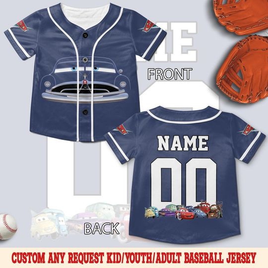 Discover Disney Cars Baseball Jersey, Cars Movie Characters Jersey, Cars Lightning McQueen And Friends Jersey, Cars Lightning Birthday Gift SLZN10