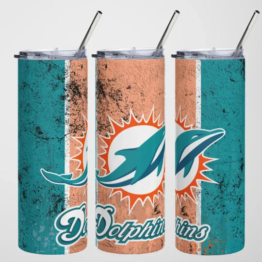 Discover Miami Dolphins Tumbler 12 oz Stainless Steel football Fan Gear