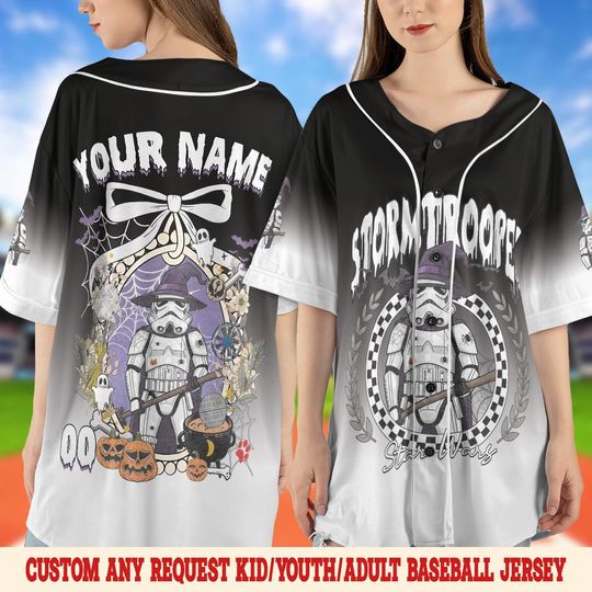 Discover Personalized Disney Star War Characters Halloween Baseball Jersey, Custom Youth Adult Disney Baseball Jersey, Disney Trip Matching SL1U14