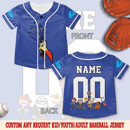 Discover Disney Up Movie Jersey, Pixar Up Characters Shirt, Disney Carl Birthday, Disney Ellie Baseball Jersey, Disney Carl And Ellie Shirt SL1U13