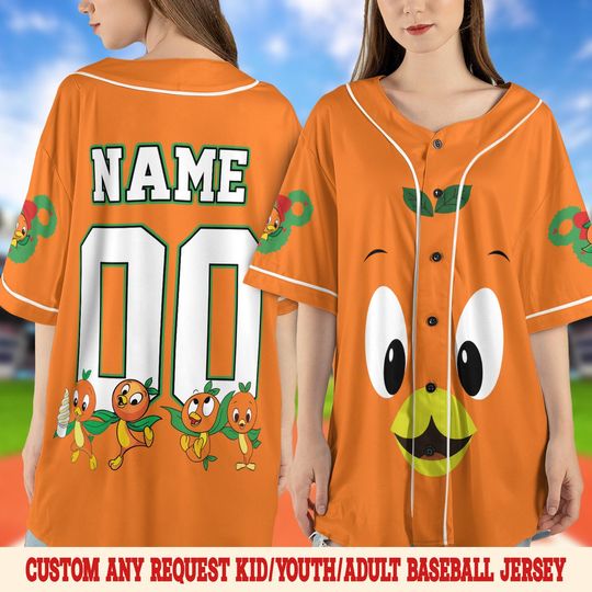 Discover Custom Disney Orange Bird Baseball Jersey, Funny Summer Bird Epcot Park, WDW Family Trip, Hello Sunshine Shirt, Baseball Lover Gift SL1U15
