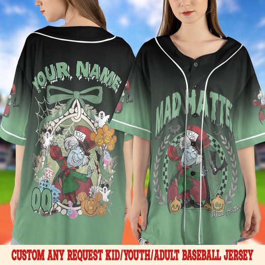 Discover Disney Personalized Alice In The Wonderland Baseball Jersey, Princess Alice And Cheshire Cat Baseball Jersey, Alice Baseball Shirt SL1U17