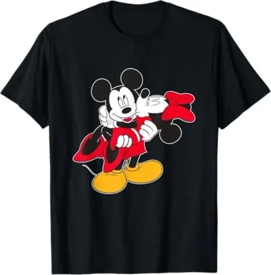 Discover Disney Mickey And Friends Minnie Kiss Mickey T-Shirt Size S - 5XL