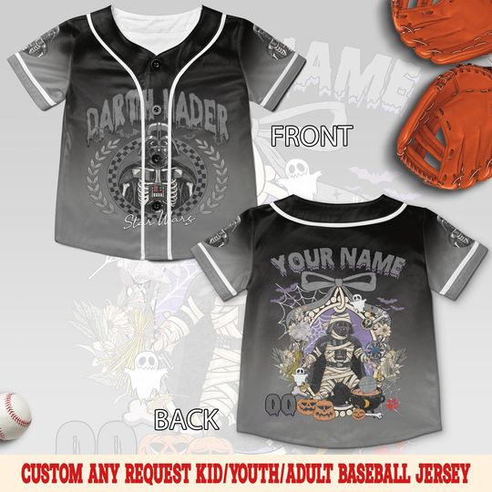Discover Personalized Disney Star War Characters Halloween Baseball Jersey, Custom Youth Adult Disney Baseball Jersey, Disney Trip Matching SL1U14