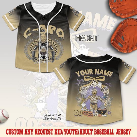 Discover Personalized Disney Star War Characters Halloween Baseball Jersey, Custom Youth Adult Disney Baseball Jersey, Disney Trip Matching SL1U14