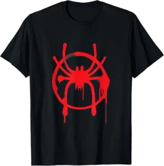 Discover Marvel Spider-Man Into The Spider-Verse Red Icon T-Shirt Size S - 5XL