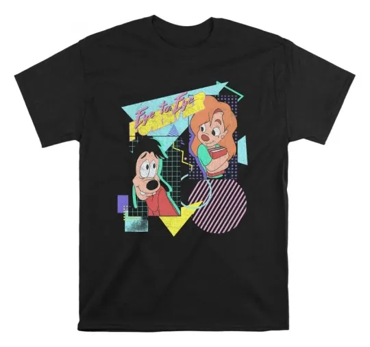 Discover Disney A Goofy Movie Max Roxanne Black T Shirt Size S - 5XL