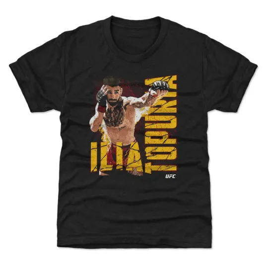 Discover UFC Ilia Topuria Punch Black T-Shirt