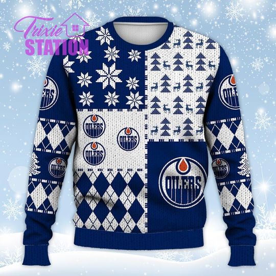 Discover EO Ugly Sweater Christmas, Ice Hockey Sweatshirt Pattern 3D All Over Print Hoodie, Shirt Xmas Full Print
