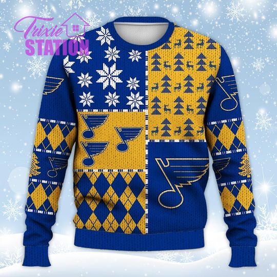Discover St. LB Ugly Sweater Christmas, Ice Hockey Sweatshirt Pattern 3D All Over Print Hoodie, Shirt Xmas Full Print