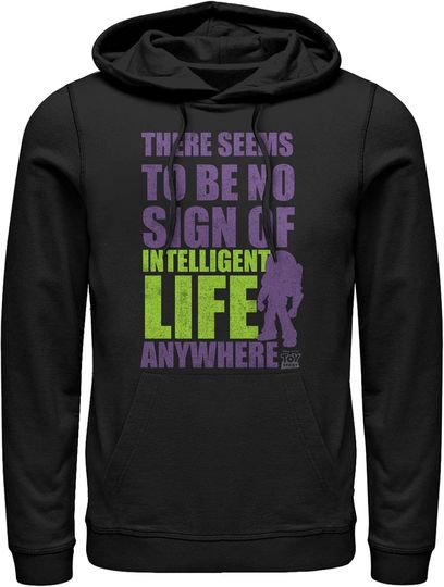 Discover Fifth Sun Men's Toy Story No Intelligent Life Anywhere Pull Over Hoodie