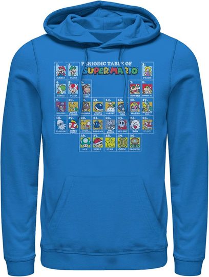 Fifth Sun Men's Nintendo Periodic Table of Super Mario Pull Over Hoodie