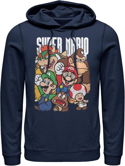 Fifth Sun Men's Nintendo Super Mario Party Pull Over Hoodie