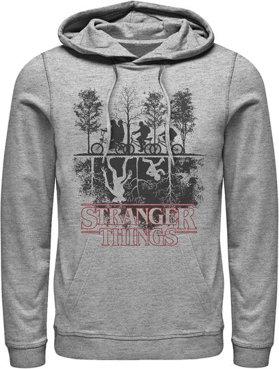 Fifth Sun Men's Stranger Things Biking in Upside Down Pull Over Hoodie
