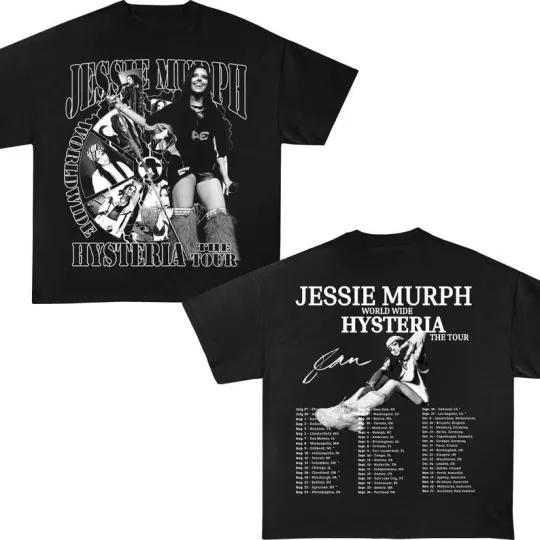 Discover Jessie Murph B&W Tour T-Shirt 2025 Sad Girl Concert Tee
