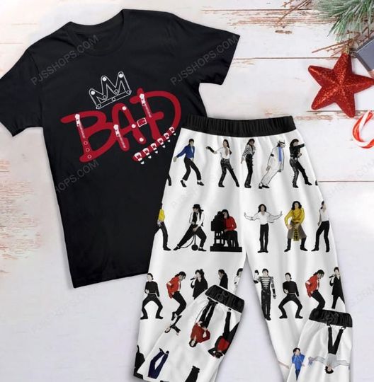 Michael Jackson Pajamas Set, Family Pajamas, Christmas Family Sleepwear Set