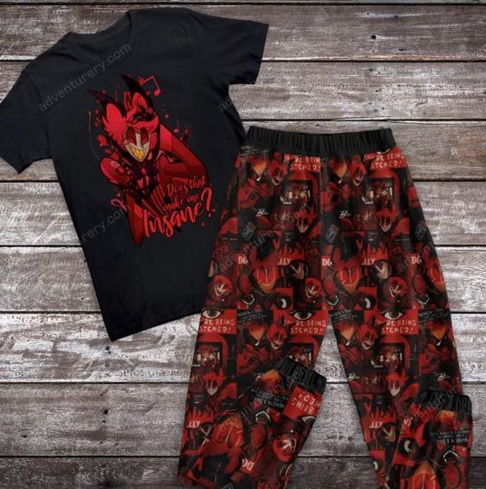 Hazbin Hotel Pajamas Set, Family Christmas Sleepwear, Cartoon Matching Sleepwear for Adults and Kids