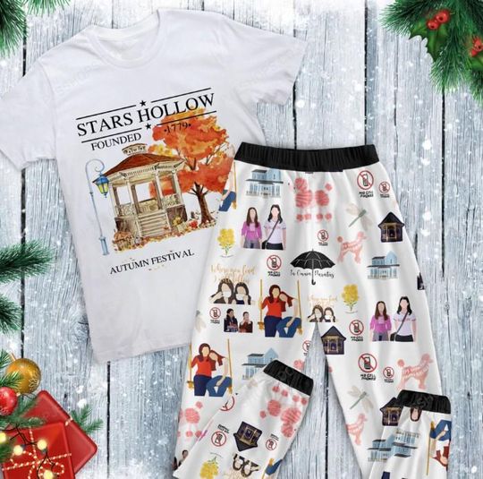 Discover Star Hollow Gilmore Girls Pajama Set, Family Christmas Pajamas