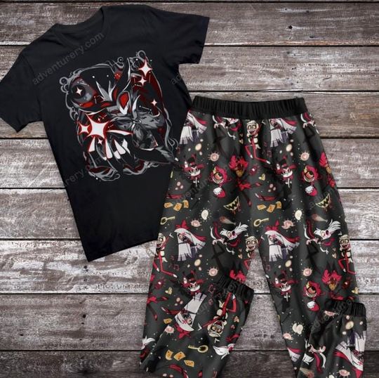 Hazbin Hotel & Helluva Boss Pajama Set, Cartoon Sleepwear for Fans