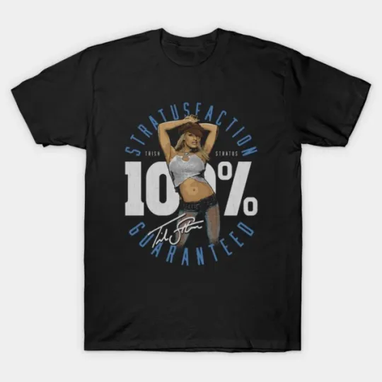 Discover Wrestling Entertainment Trish Stratus Percent Stratusfaction Black T-Shirt
